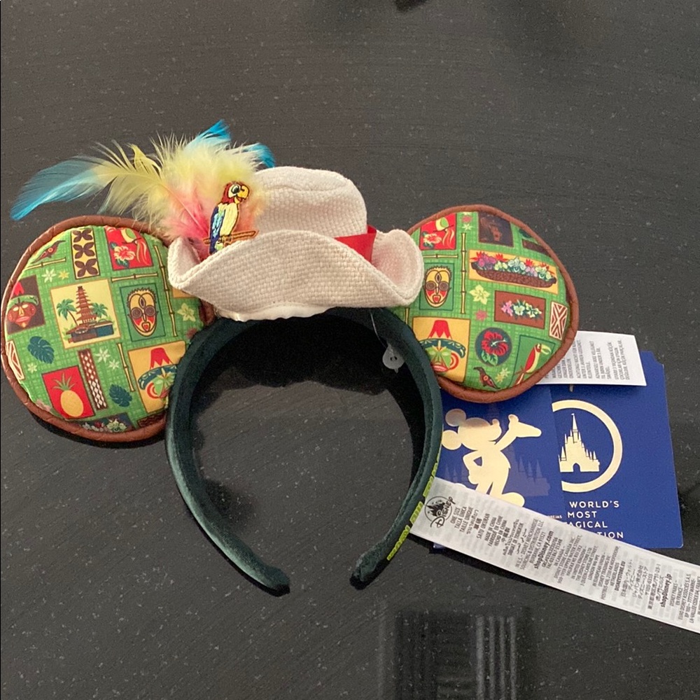 NWT Disney Parks Mickey Mouse Main Attraction Ear Headband Enchanted Tiki Room